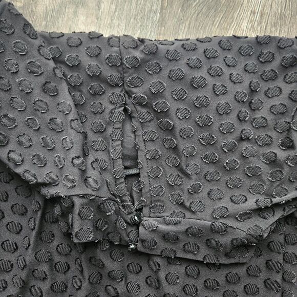 Lane Bryant Mock Neck Polka Dot Blouse - Picture 2 of 4